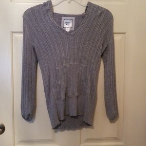 Hooded gray sweater